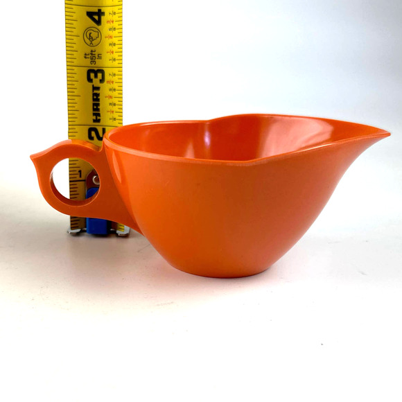 Vintage Mid Century Modern Laguna Orange Melamine Sugar Bowl And Creamer - Picture 10 of 11